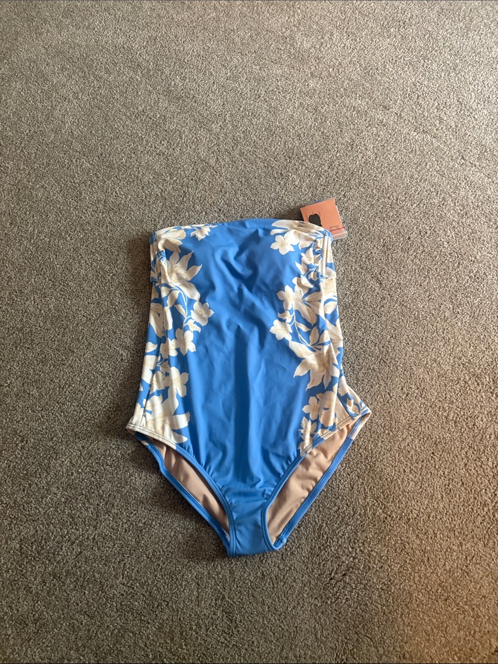 Blue Floral One-Piece Swimsuit